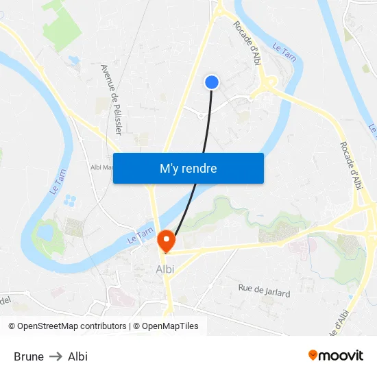 Brune to Albi map