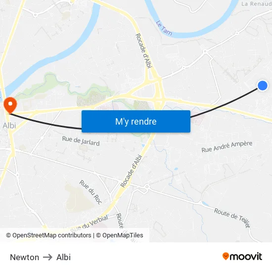 Newton to Albi map