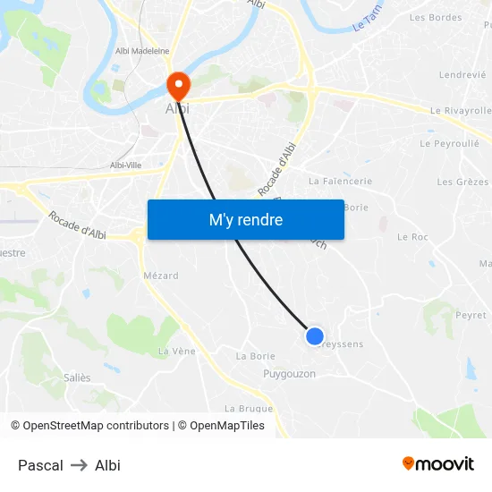 Pascal to Albi map