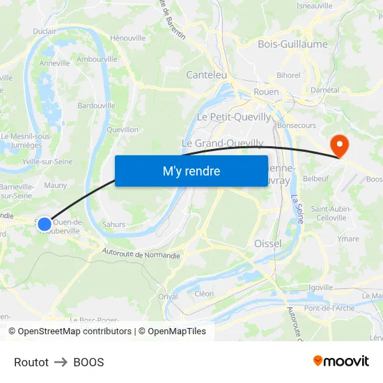 Routot to BOOS map