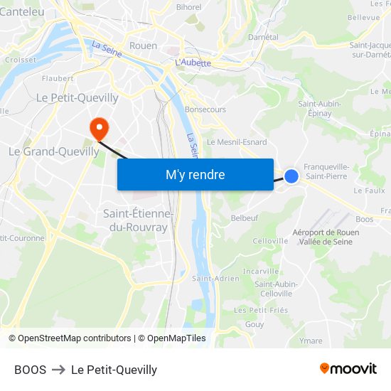 BOOS to Le Petit-Quevilly map