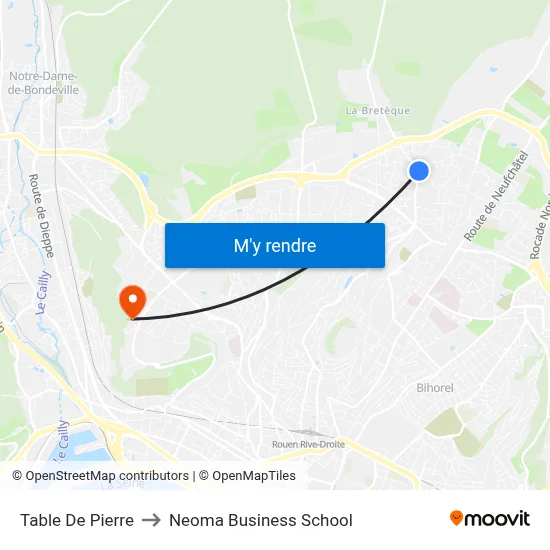 Table De Pierre to Neoma Business School map
