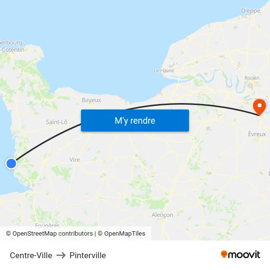 Centre-Ville to Pinterville map