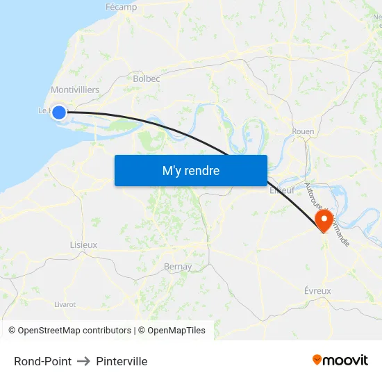 Rond-Point to Pinterville map
