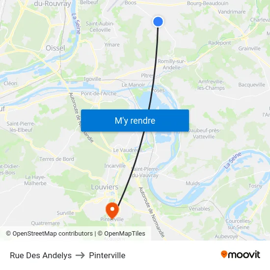 Rue Des Andelys to Pinterville map