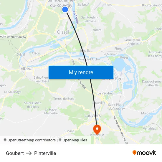 Goubert to Pinterville map