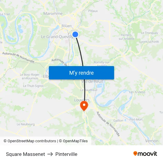 Square Massenet to Pinterville map