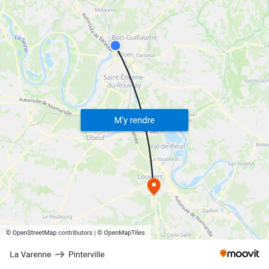 La Varenne to Pinterville map