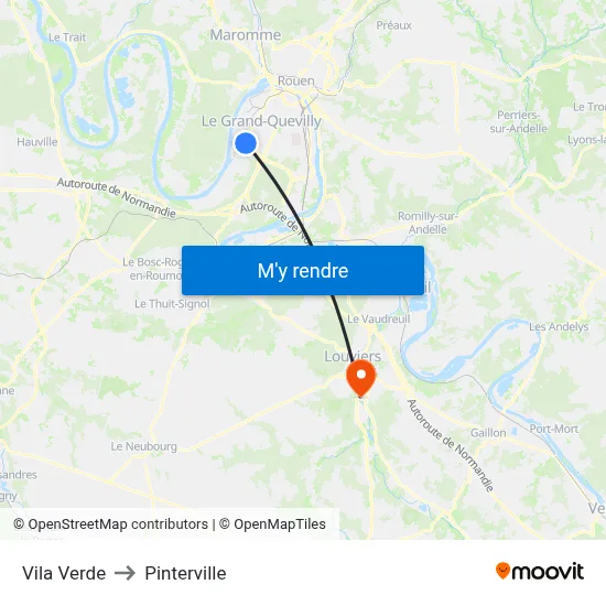 Vila Verde to Pinterville map