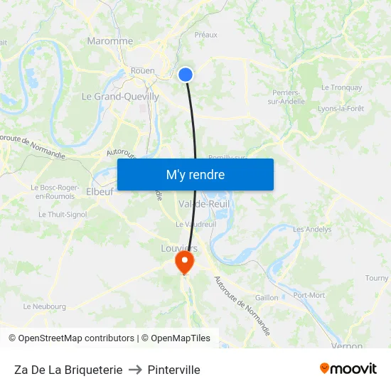 Za De La Briqueterie to Pinterville map