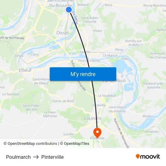 Poulmarch to Pinterville map
