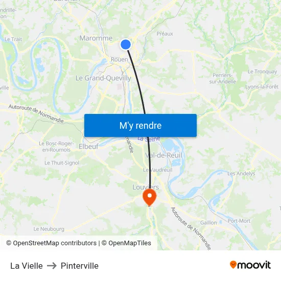 La Vielle to Pinterville map
