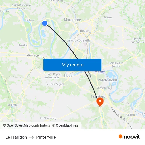 Le Haridon to Pinterville map