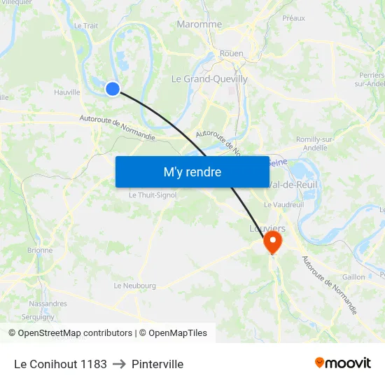 Le Conihout 1183 to Pinterville map