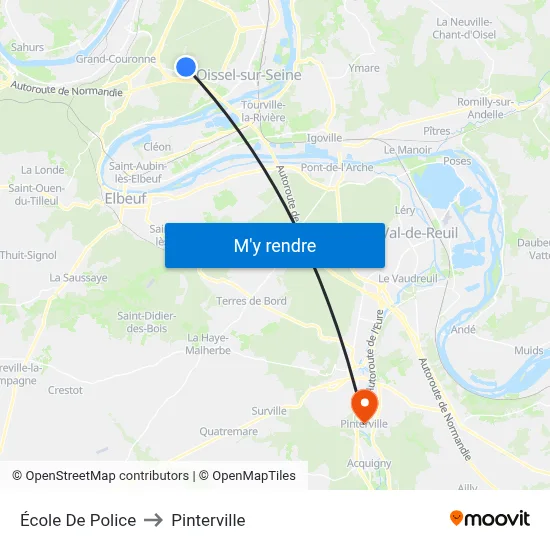 École De Police to Pinterville map