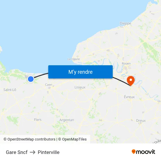 Gare Sncf to Pinterville map