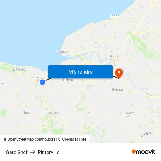 Gare Sncf to Pinterville map