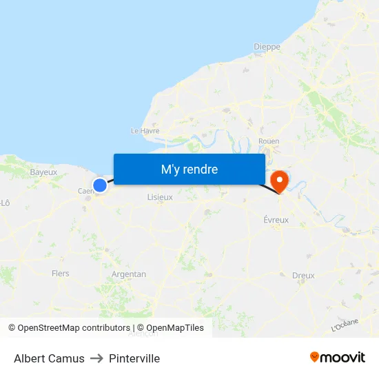 Albert Camus to Pinterville map