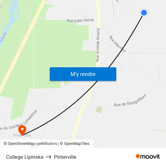 College Lipinska to Pinterville map