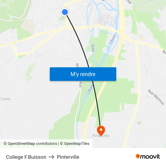 College F.Buisson to Pinterville map