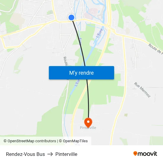 Rendez-Vous Bus to Pinterville map