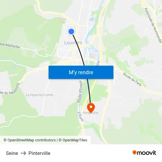 Seine to Pinterville map
