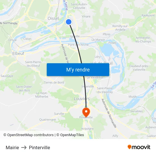 Mairie to Pinterville map