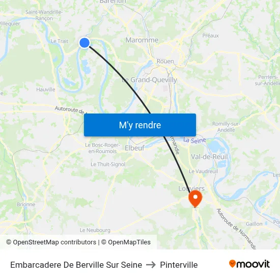 Embarcadere De Berville Sur Seine to Pinterville map