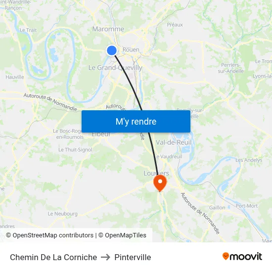 Chemin De La Corniche to Pinterville map