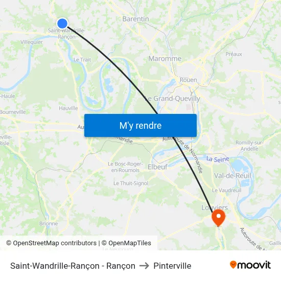 Saint-Wandrille-Rançon - Rançon to Pinterville map