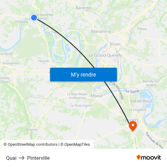 Quai to Pinterville map