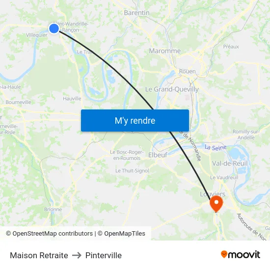 Maison Retraite to Pinterville map