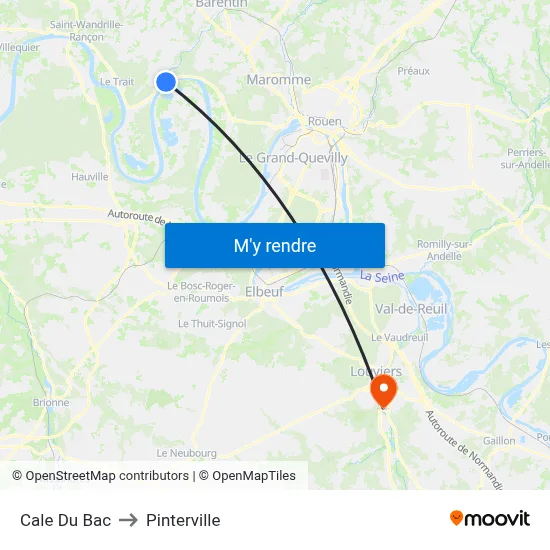 Cale Du Bac to Pinterville map