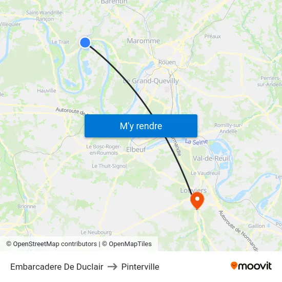 Embarcadere De Duclair to Pinterville map