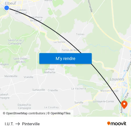 I.U.T. to Pinterville map
