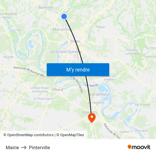 Mairie to Pinterville map