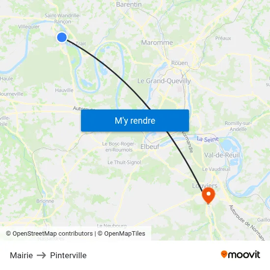 Mairie to Pinterville map