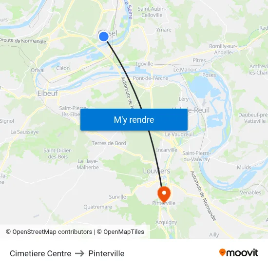 Cimetiere Centre to Pinterville map