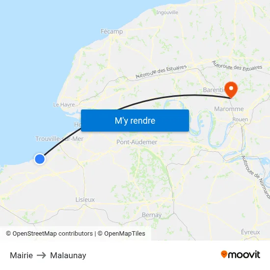 Mairie to Malaunay map