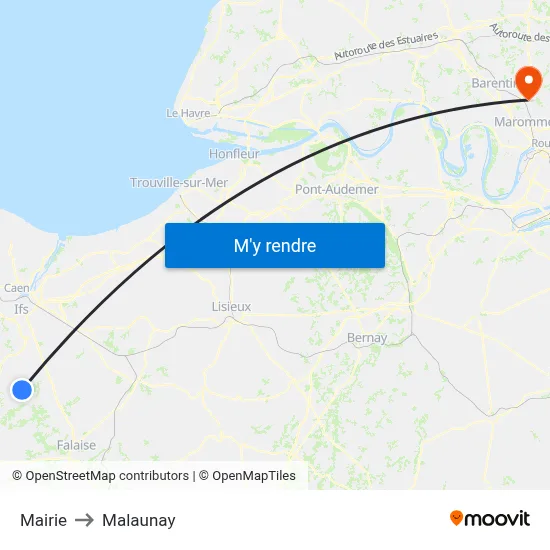 Mairie to Malaunay map