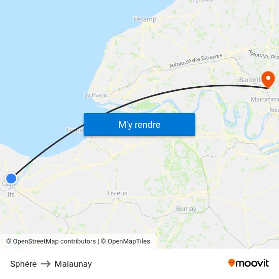 Sphère to Malaunay map