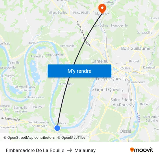 Embarcadere De La Bouille to Malaunay map