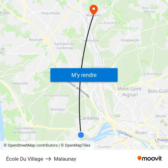 École Du Village to Malaunay map