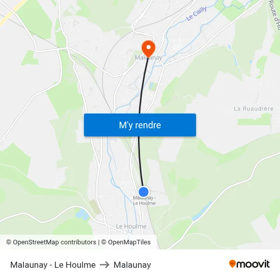 Malaunay - Le Houlme to Malaunay map