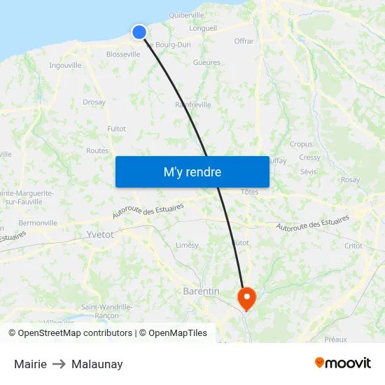 Mairie to Malaunay map