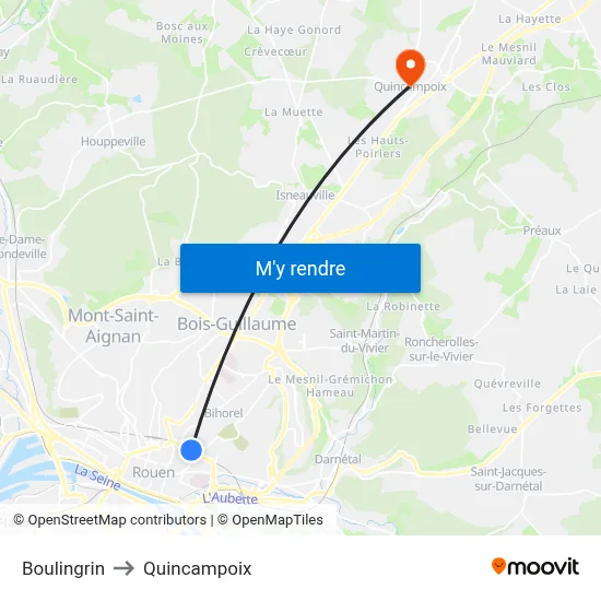 Boulingrin to Quincampoix map