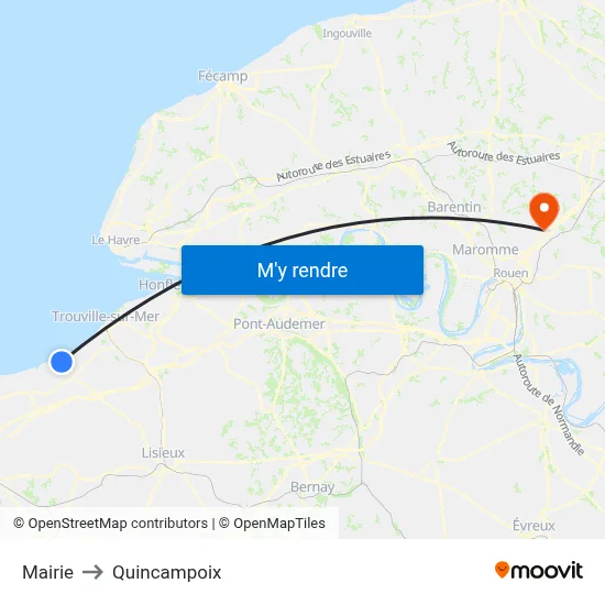 Mairie to Quincampoix map