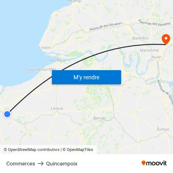 Commerces to Quincampoix map