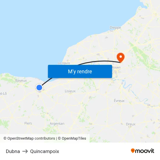 Dubna to Quincampoix map