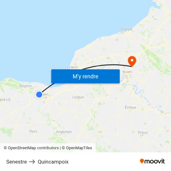 Senestre to Quincampoix map